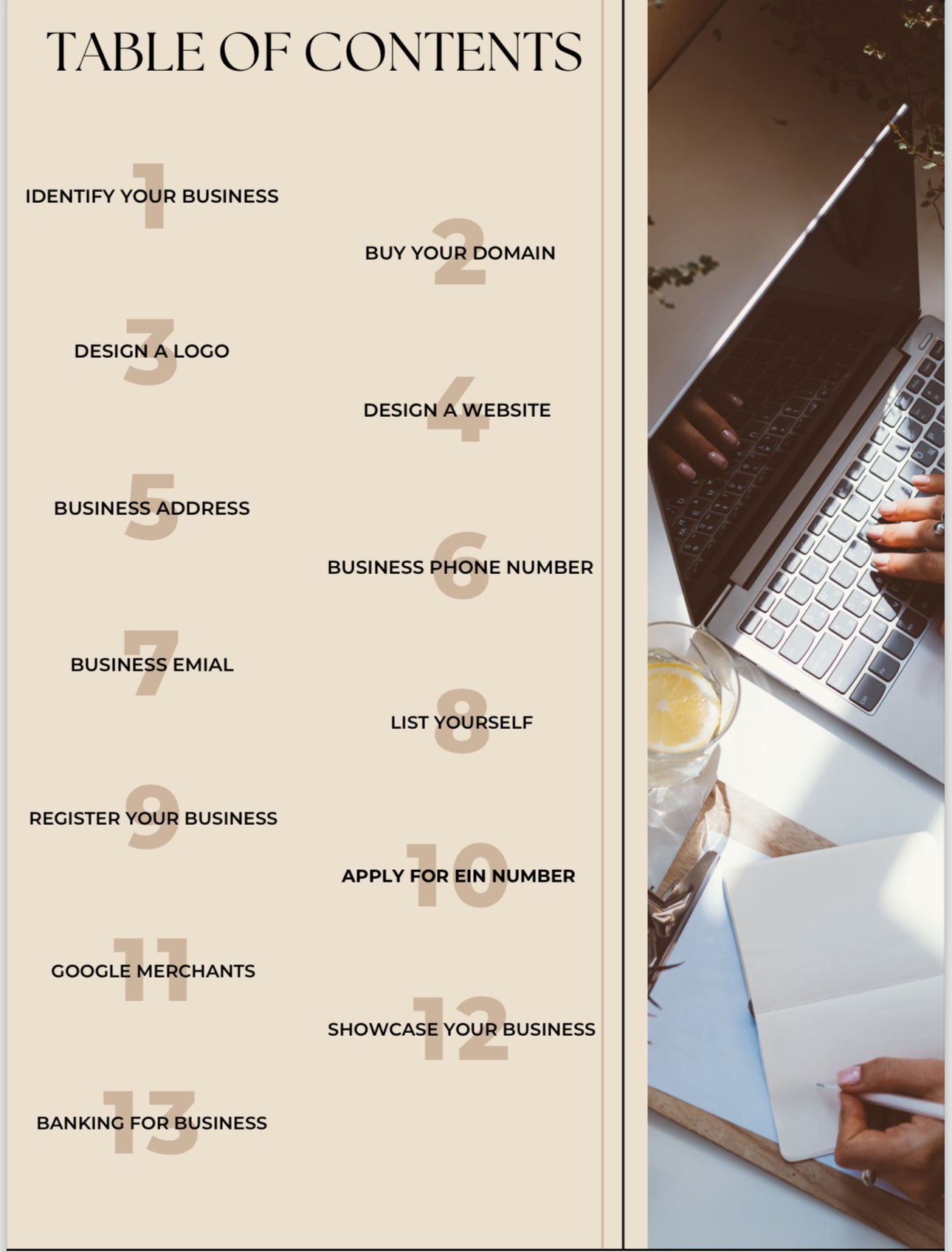 Step-by-Step Guide to Starting a Business Ebook & Workbook